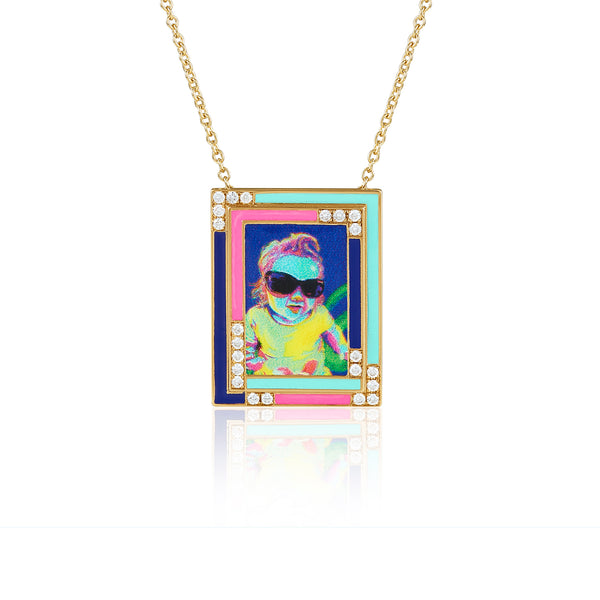 Framed Gold Bespoke Necklace