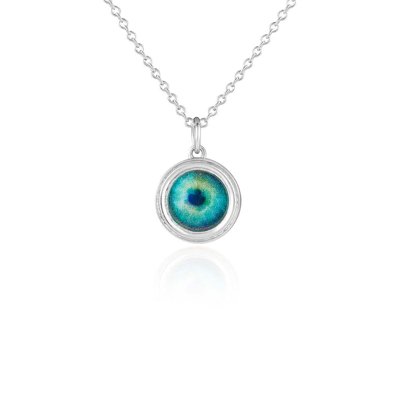 Framed Round Personalised Evil Eye Necklace