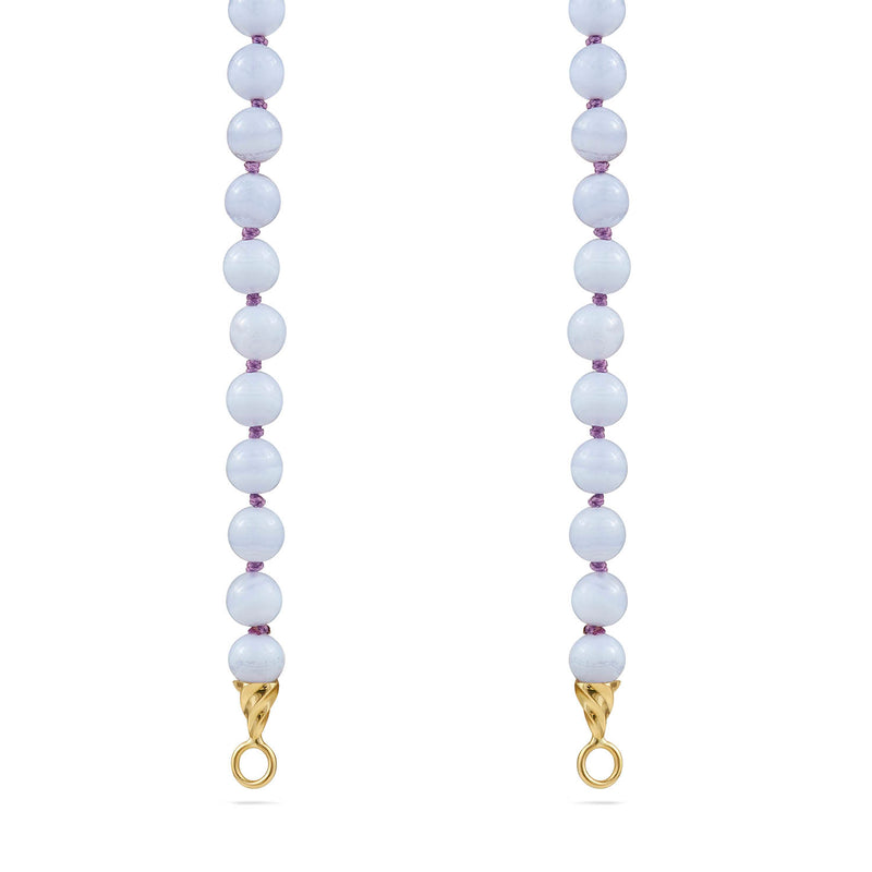 Mr Whippy Lilac Chalcedony Bead Necklace